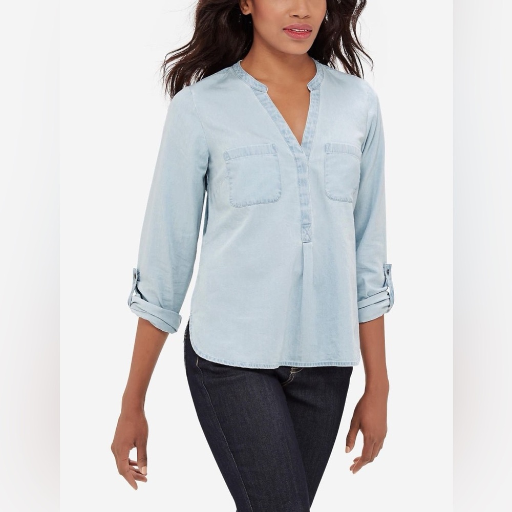 The Limited Chambray Logan Shirt Size Medium